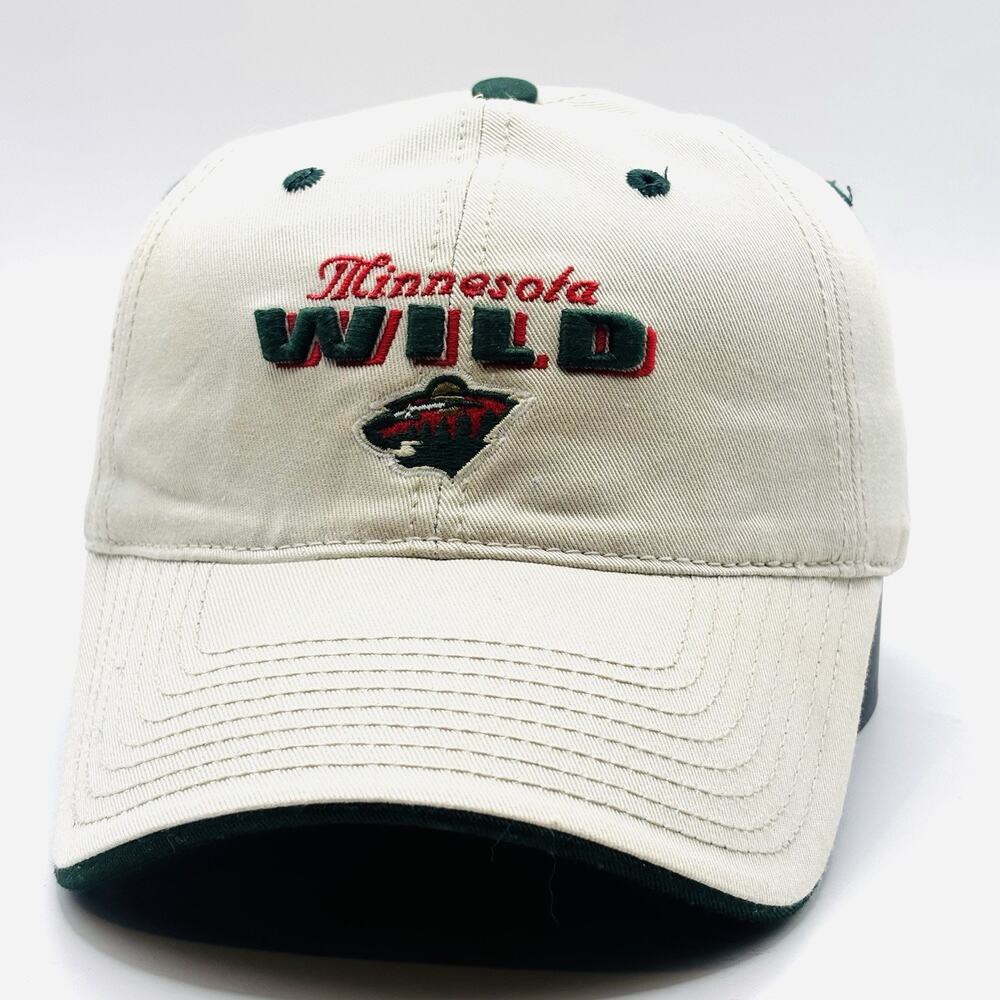 Vintage Minnesota Wild Hat Cap Strapback NHL Orange Logo Pre 2005 Hockey